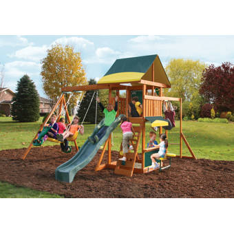 kidkraft cloverdale wooden playset