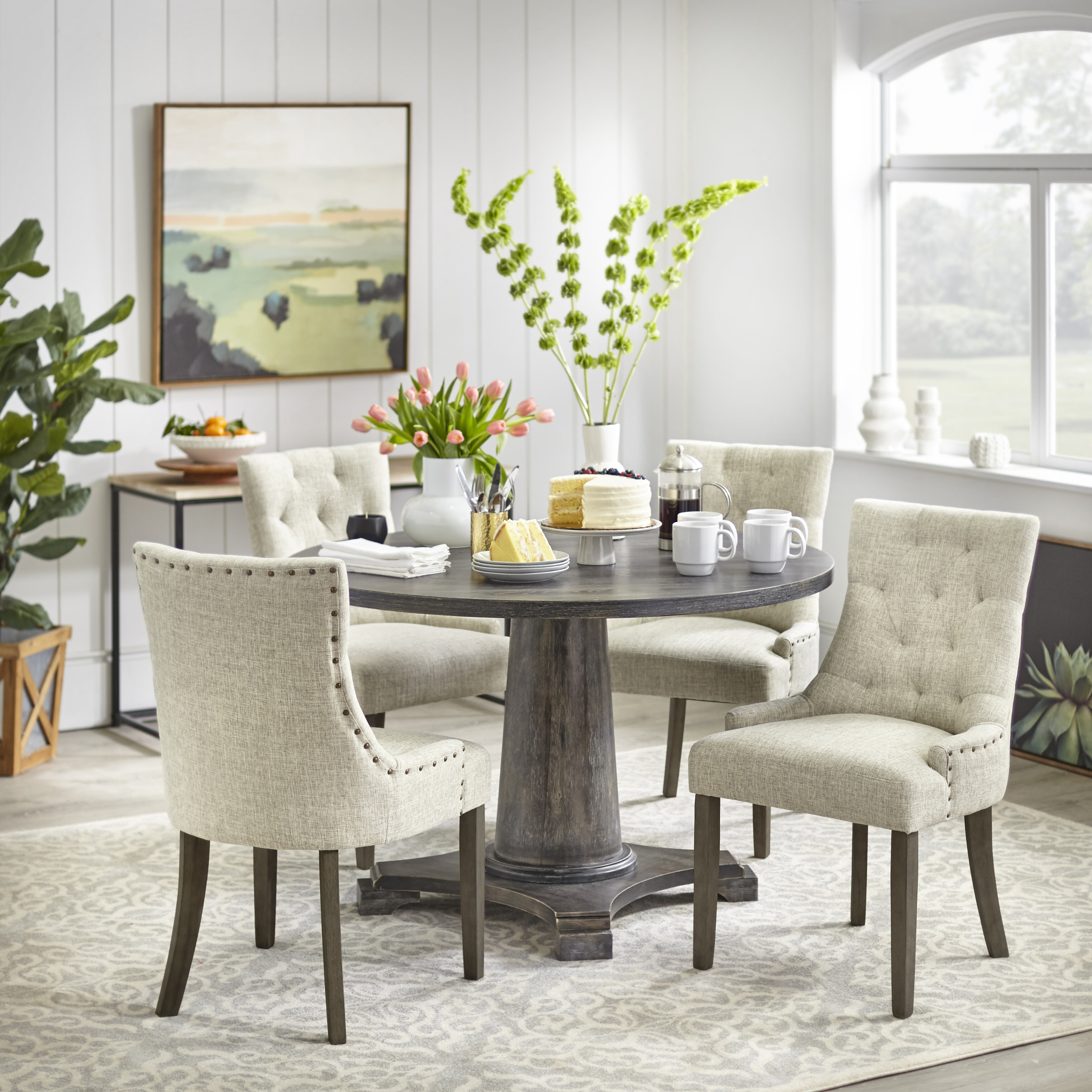 Laurel Foundry Modern Farmhouse Tannehill 4 Person Dining Set