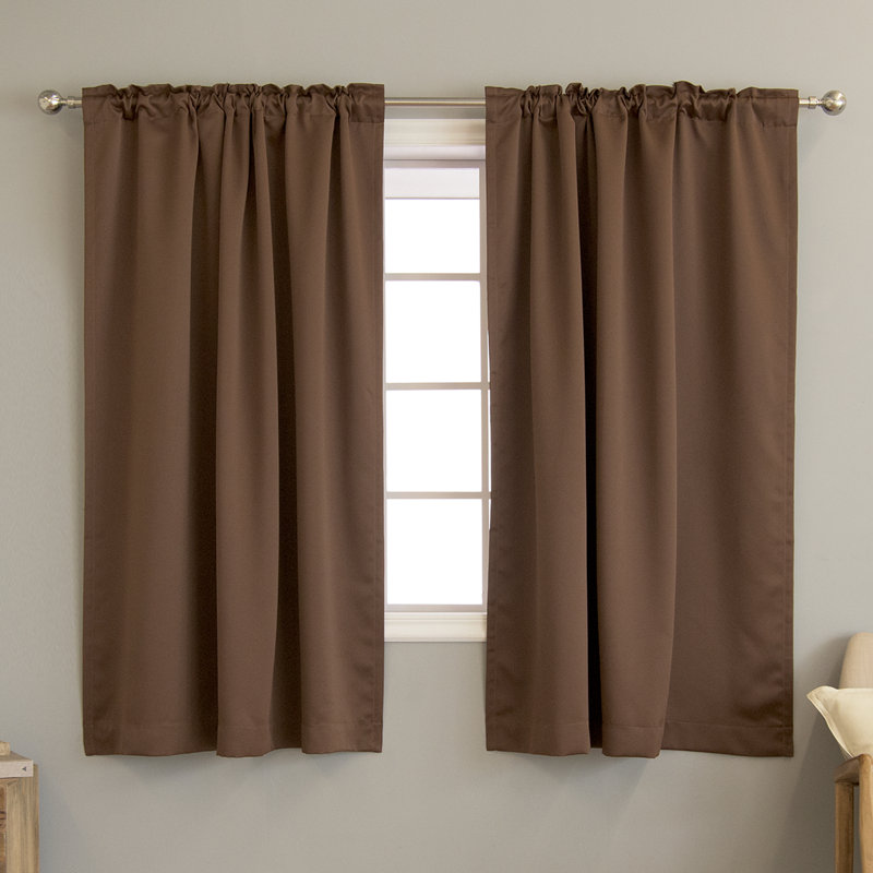 Beachcrest Home Sweetwater Solid Blackout Thermal Rod