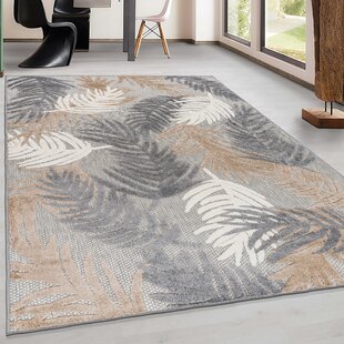 Carpet Modern Indoor Outdoor Sisal 3D DESIGN SHEETS PATTERN BEIGE GREY CREAM