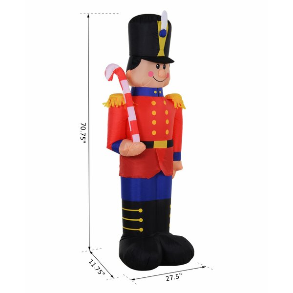 Nutcracker Inflatable Santa Claus Soldier Inflatable Model Christmas Party Decor