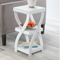 twisted side table modern distressed accent