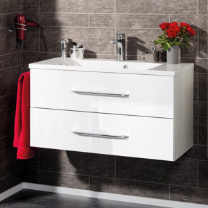 Fackelmann 90 cm Wandbefestigter Waschtisch B.Cl..
