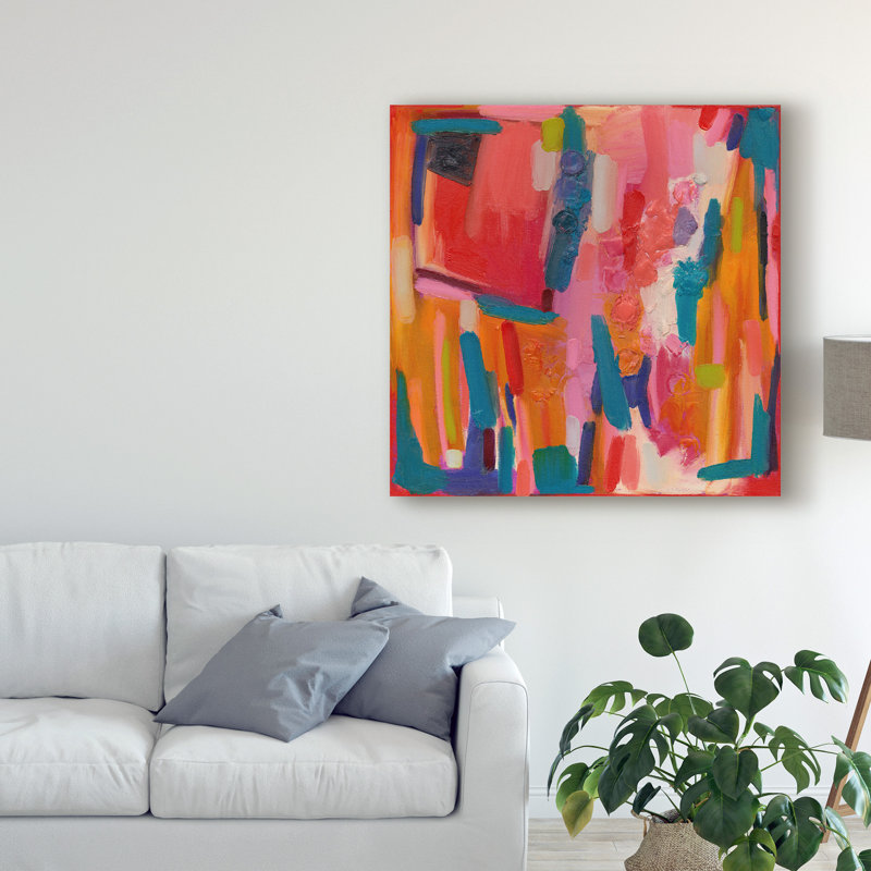East Urban Home Art 101 Acrylic Painting Print On Wrapped Canvas