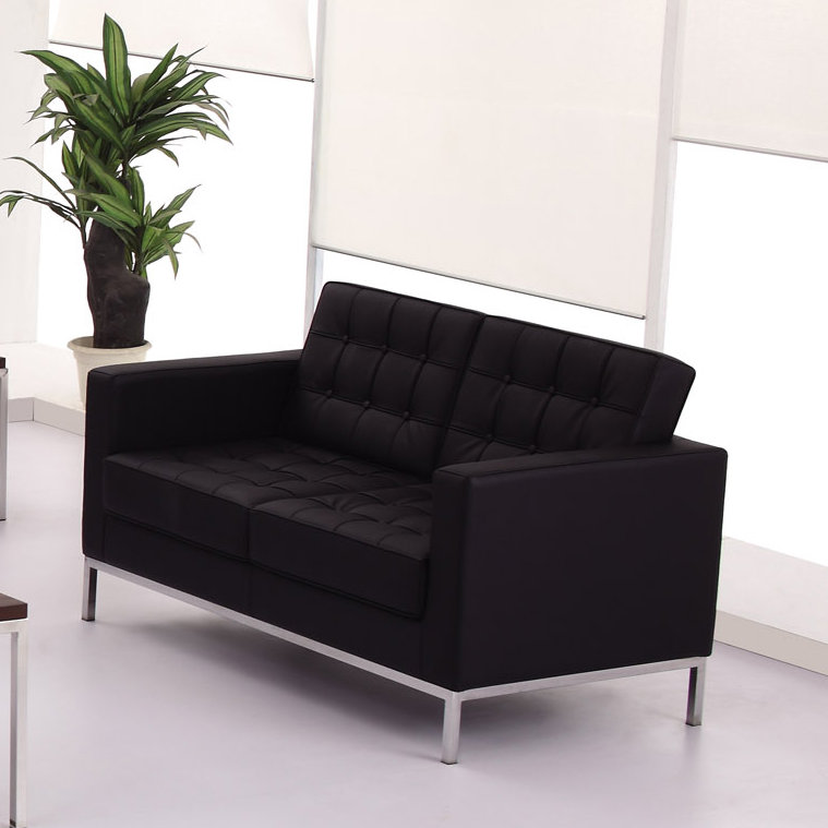 Flash Furniture Hercules Series 57 Square Arm Loveseat Sofa Bed Wayfair