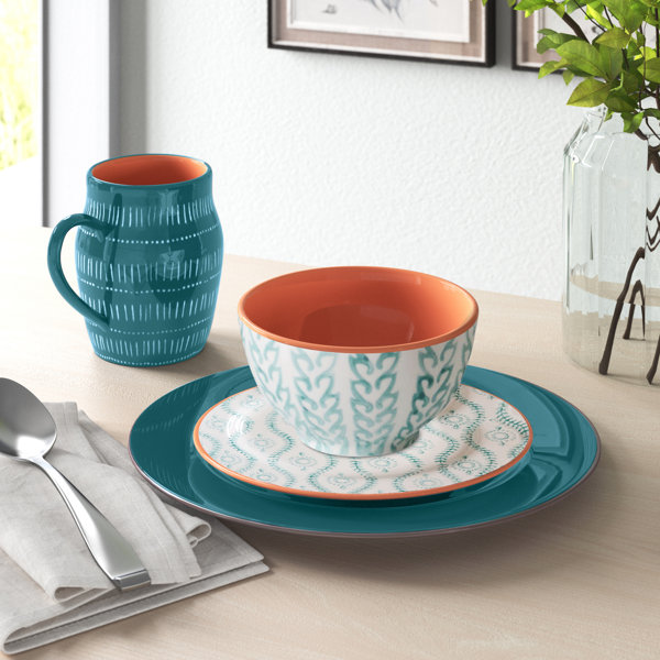turquoise dinner plate set