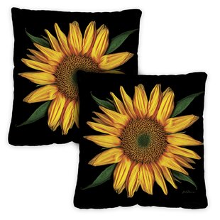 YELLOW SUNFLOWERS TAPESTRY BOTH SIDES CUSHION COVER THROW PILLOW CASE 17" 