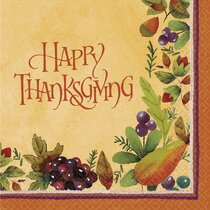 Details about   Amscan Fall Elegance 16 Dinner 3ply Paper Napkins 15 5/8”X15 5/8” Thanksgiving