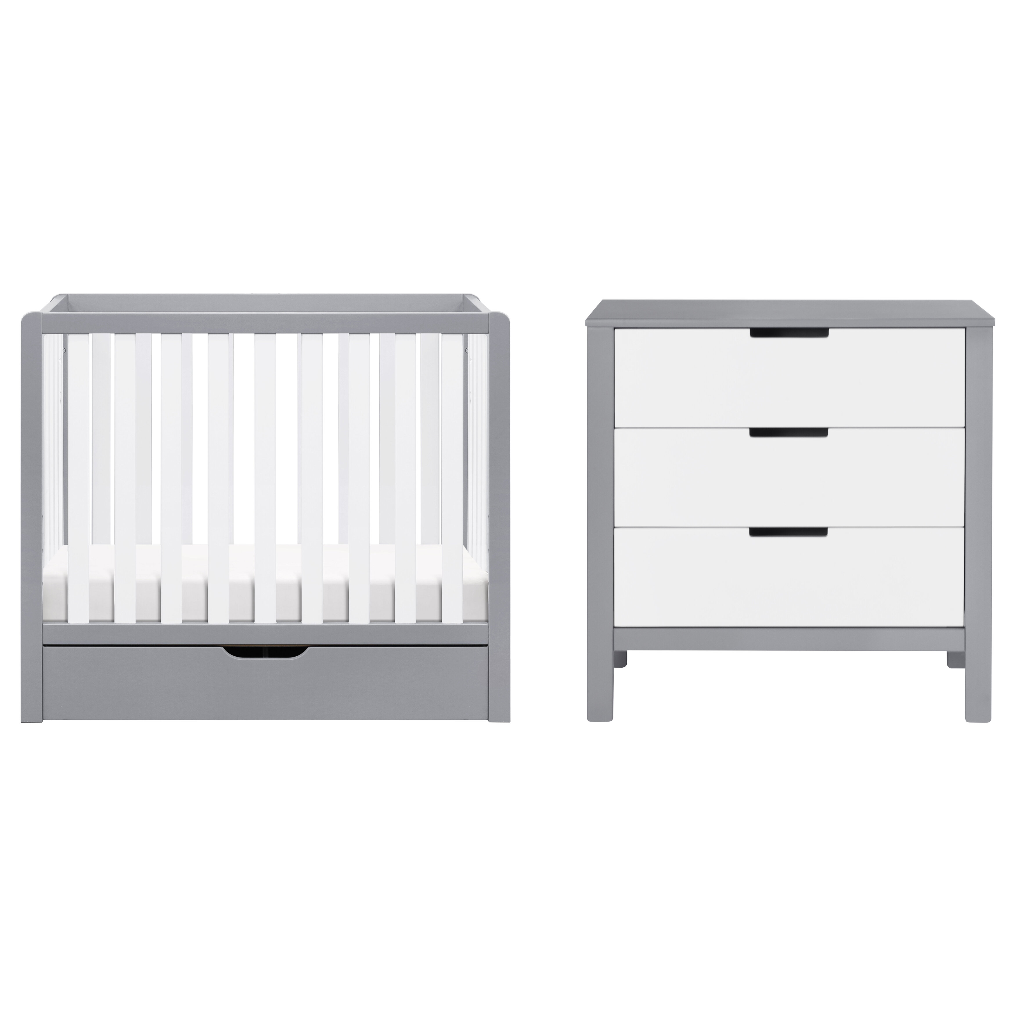 mini crib and dresser set