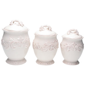 Giulia 3 Piece Ceramic Storage Jar Set