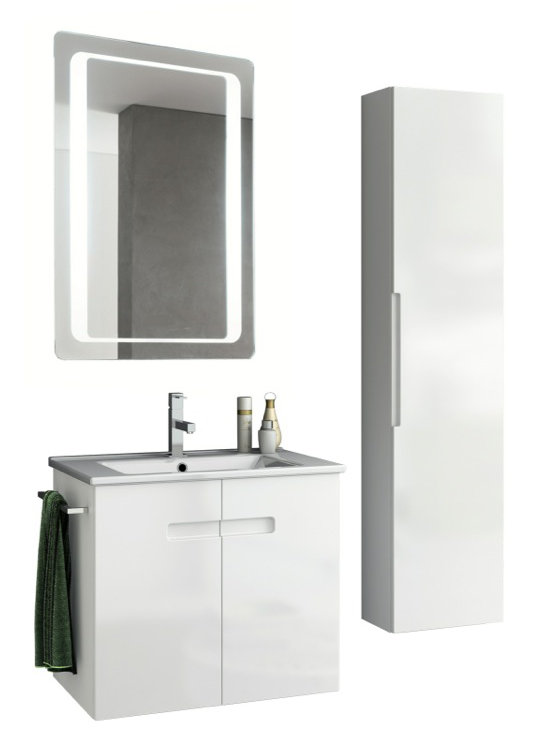 New York 27" Single Bathroom Vanity Set with Mirror