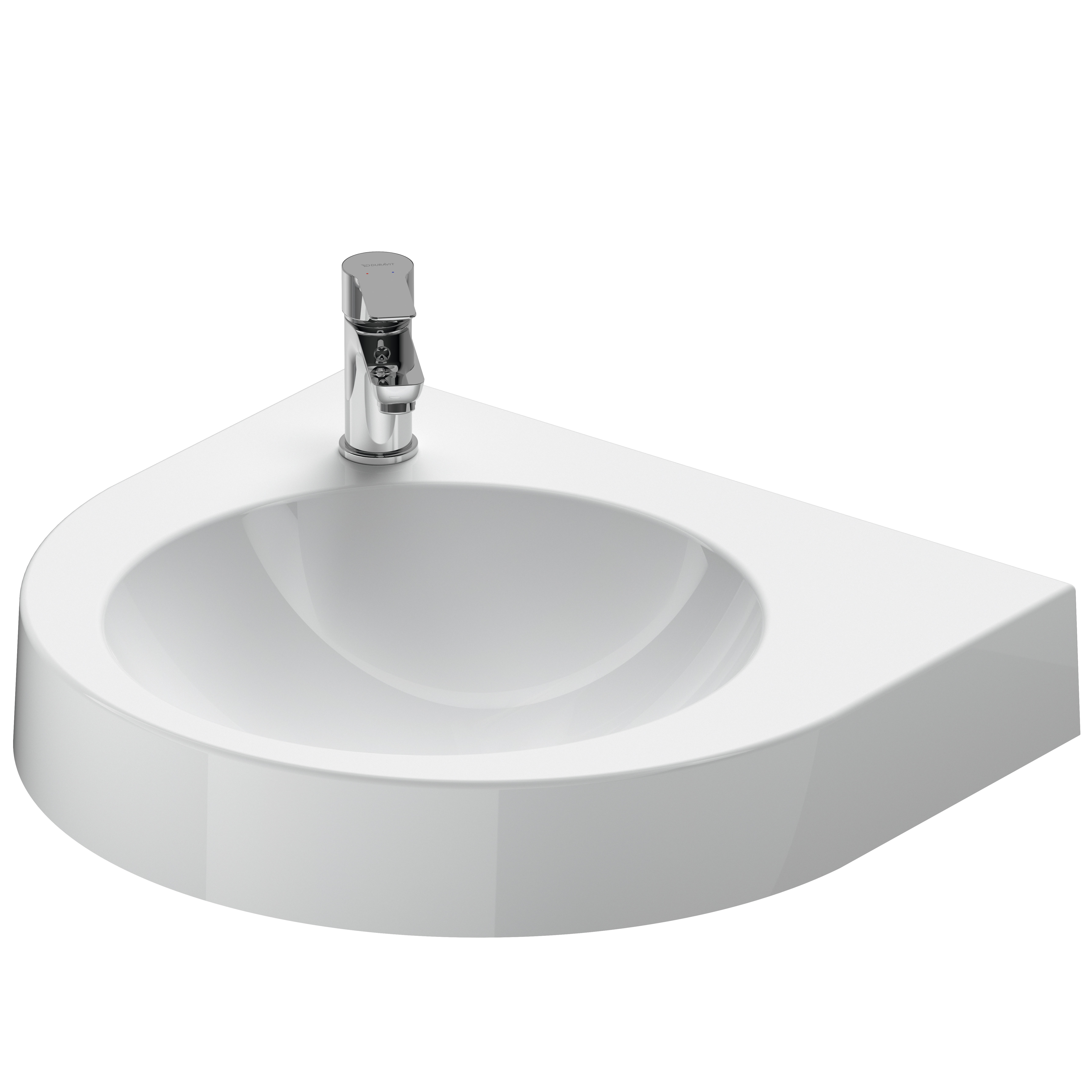 Duravit Architec White Ceramic Semicircle Corner Bathroom Sink Wayfair