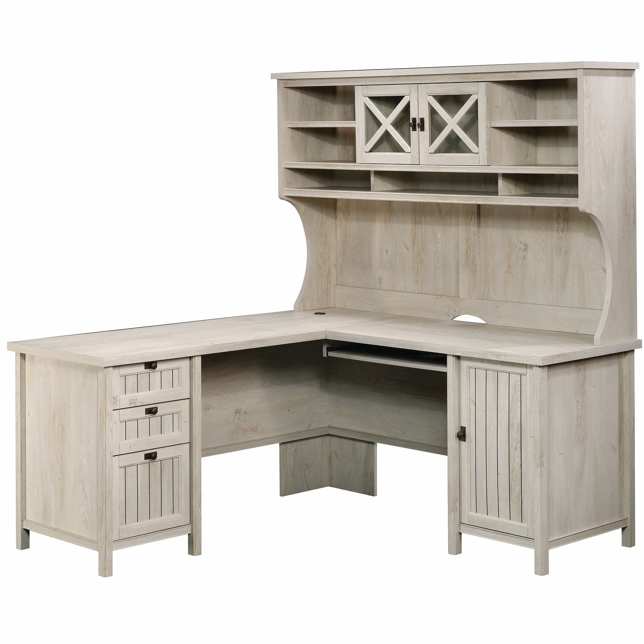 Laurel Foundry Modern Farmhouse L Shape Desk With Hutch Reviews