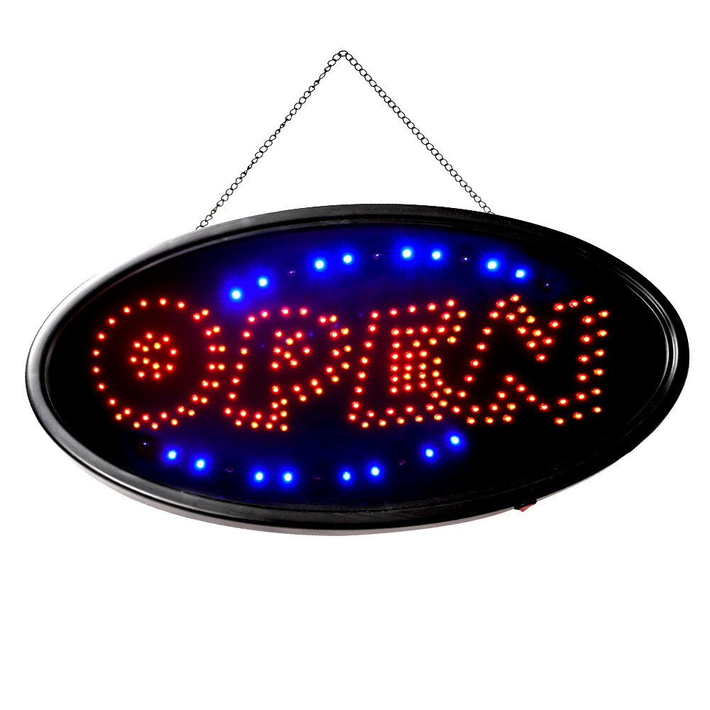 Large Bright Animated Motion Flashing Business LED Open Sign with Switch US Ship 