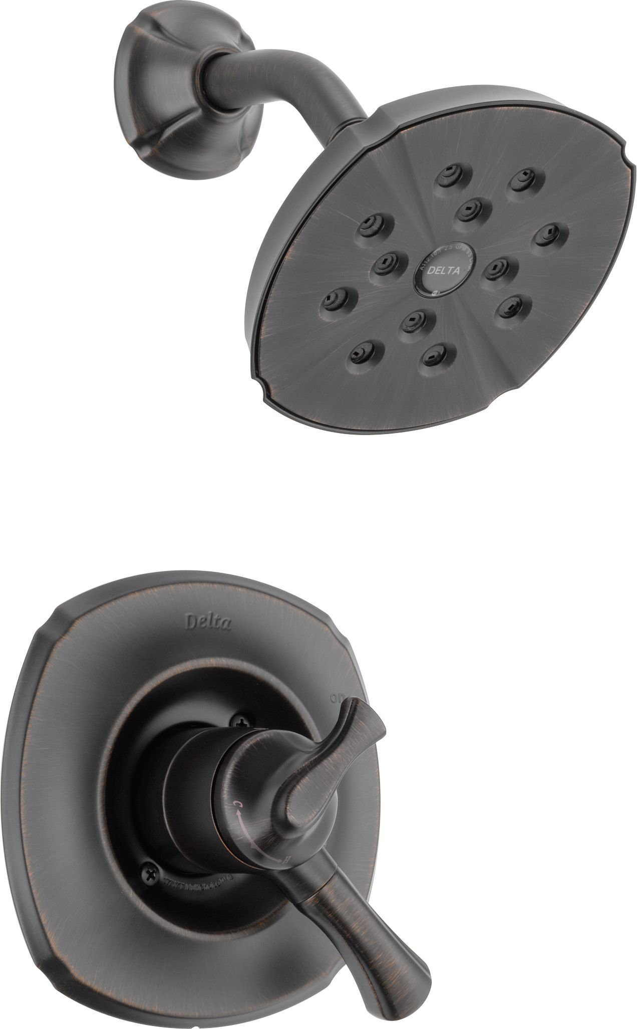 T17292 Rb Cz Delta Addison Diverter Shower Faucet With Lever