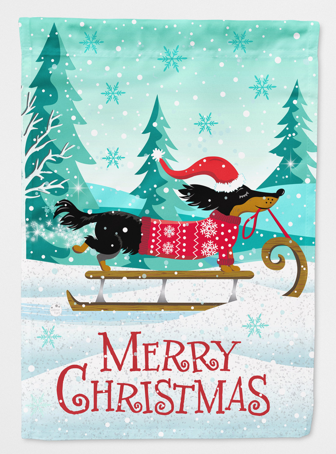 merry christmas dachshund