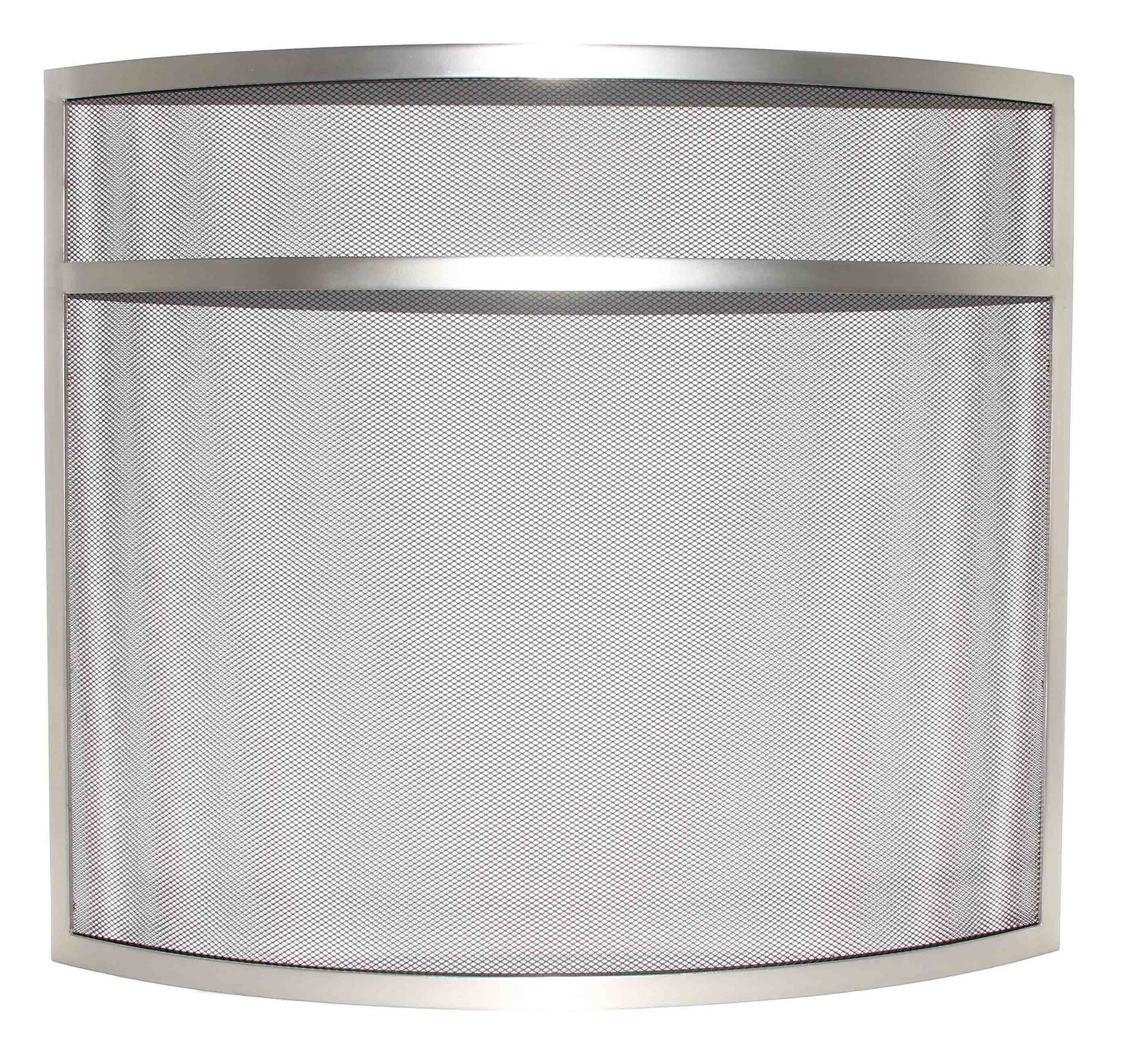Symple Stuff Ward Curved Single Panel Steel Fireplace Screen