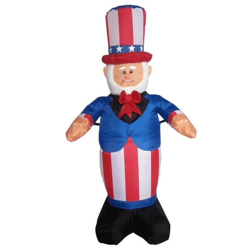 Air Characters Air Blown Uncle Sam Wearing Top Hat And Bow Tie Inflatable Wayfair