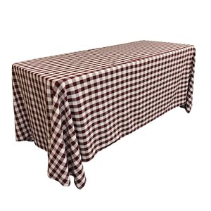 Polyester Gingham Checkered Rectangular Tablecloth