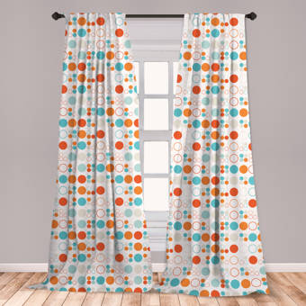 East Urban Home Ambesonne Geometric Curtains Simplistic Colourful