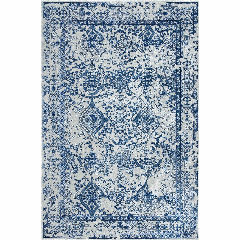 blue area rugs at target