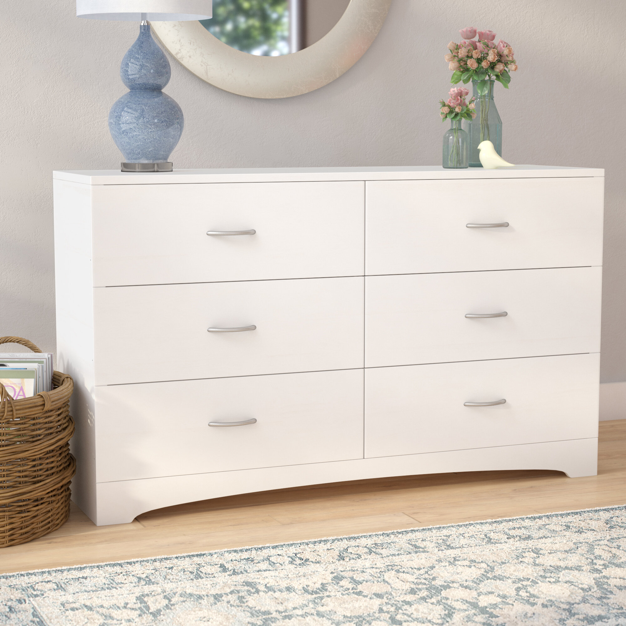 Andover Mills Poulson 6 Drawer Double Dresser Reviews Wayfair