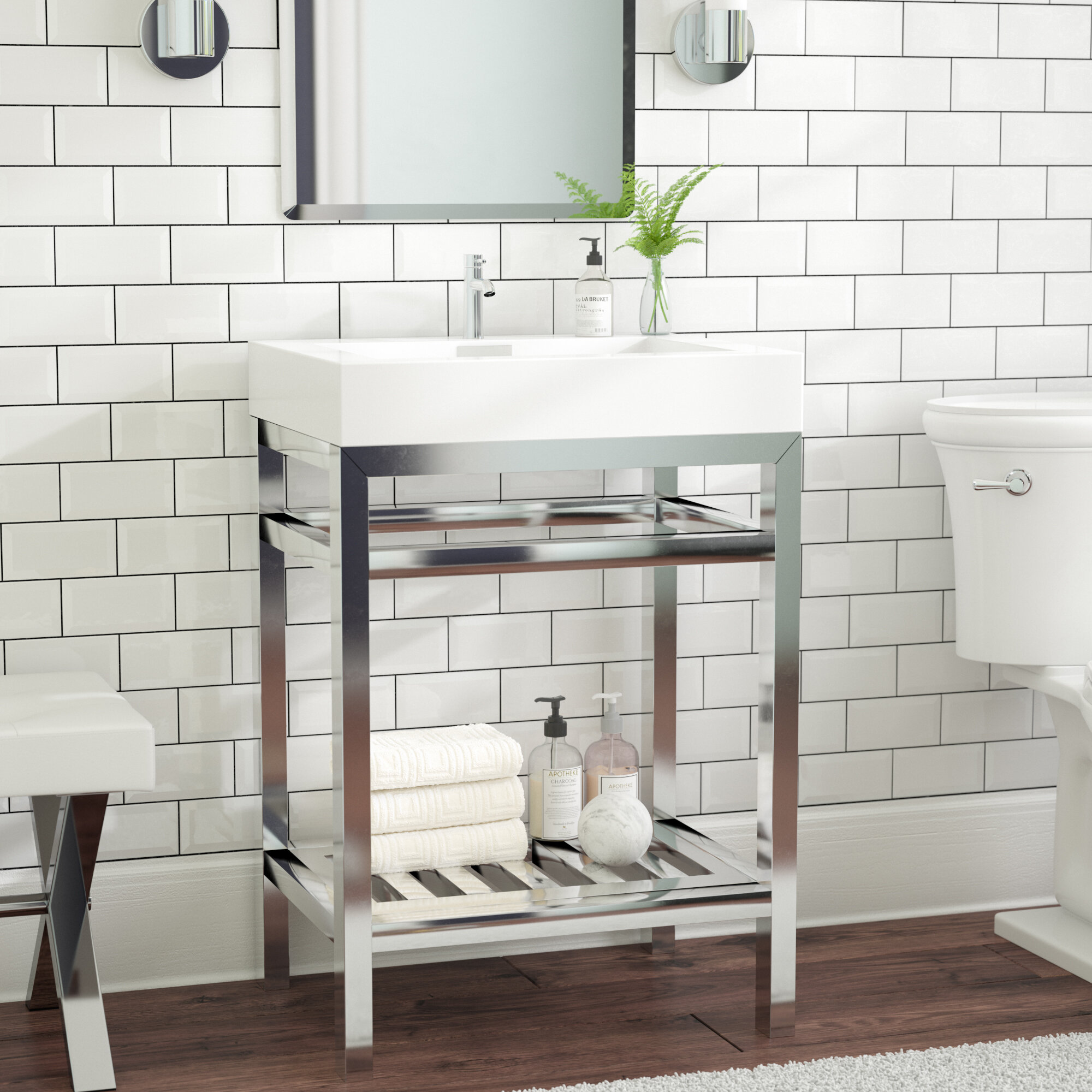 Ivy Bronx Halesowen Console 24 Single Bathroom Vanity Set Reviews Wayfair