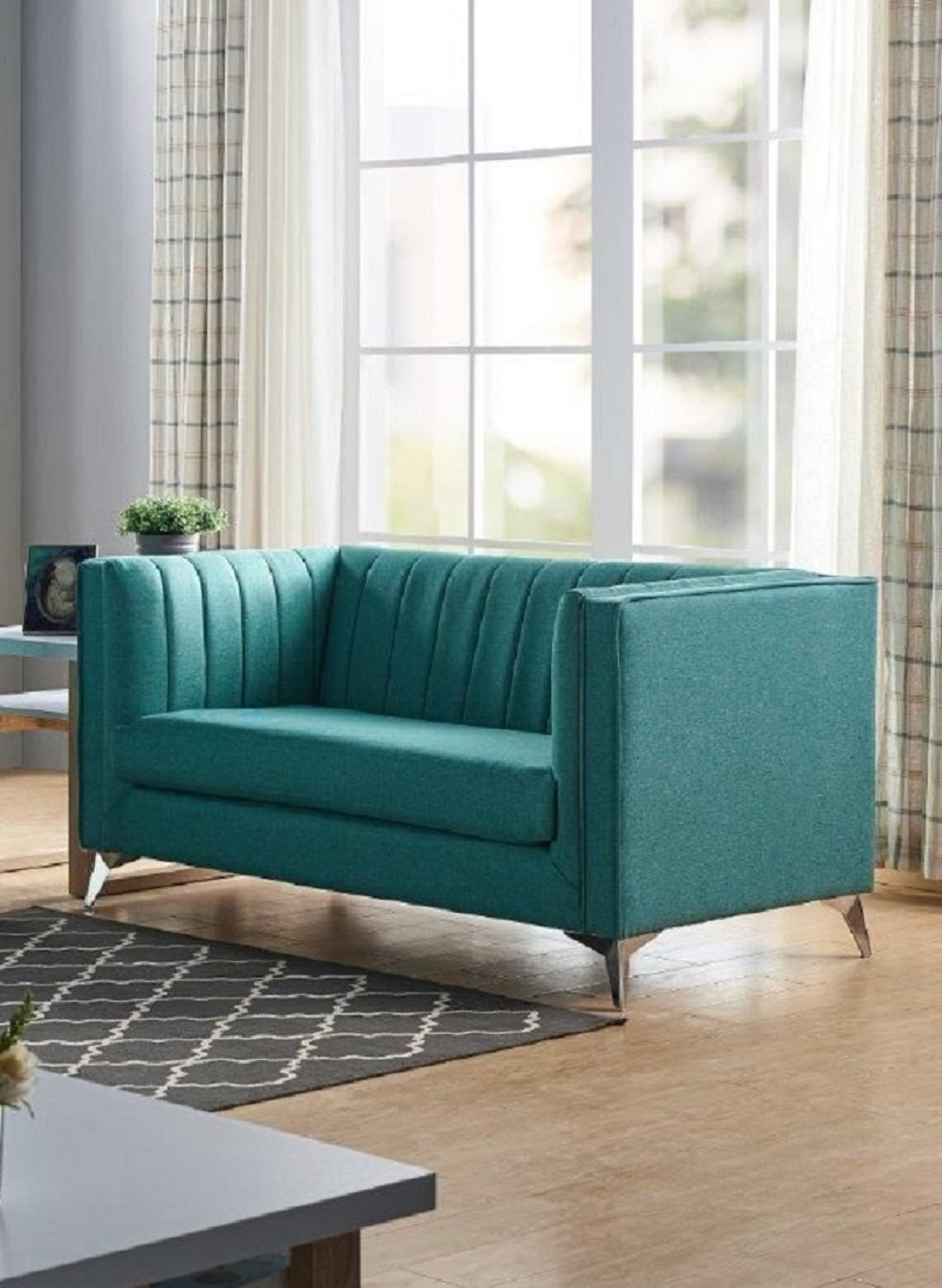 loveseat cushion set on Everly Quinn Montes 57 75 Tuxedo Arm Loveseat Wayfair