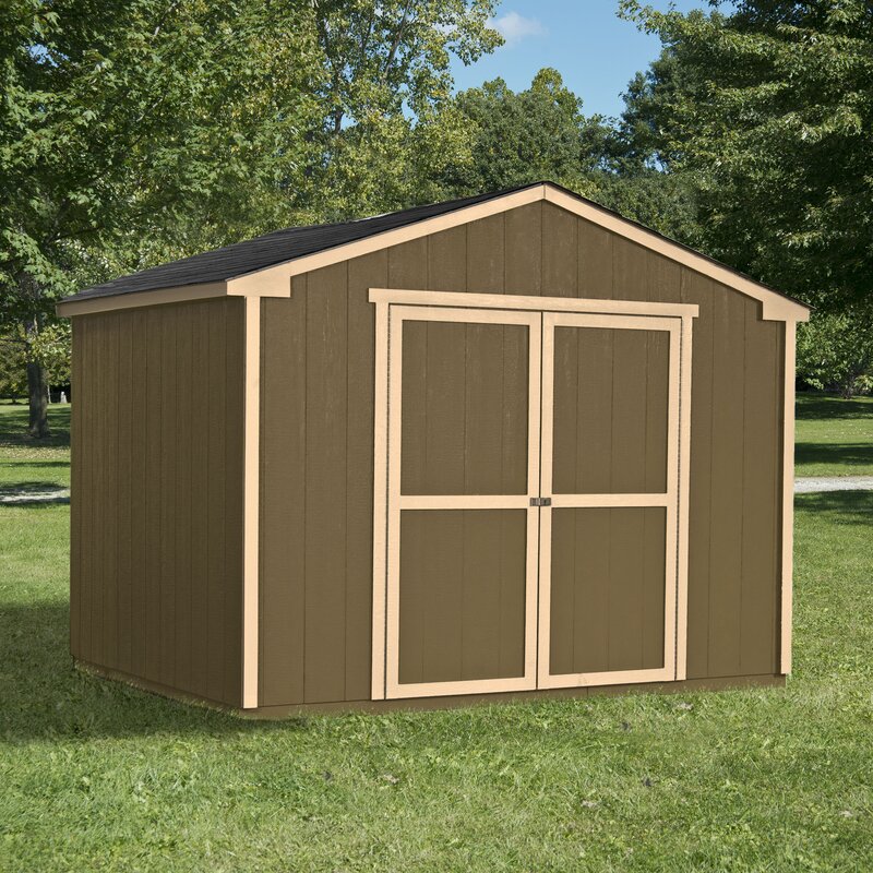 Handy Home Marco Series 11 ft. W x 12 ft. D Manufactured Wood Storage ...