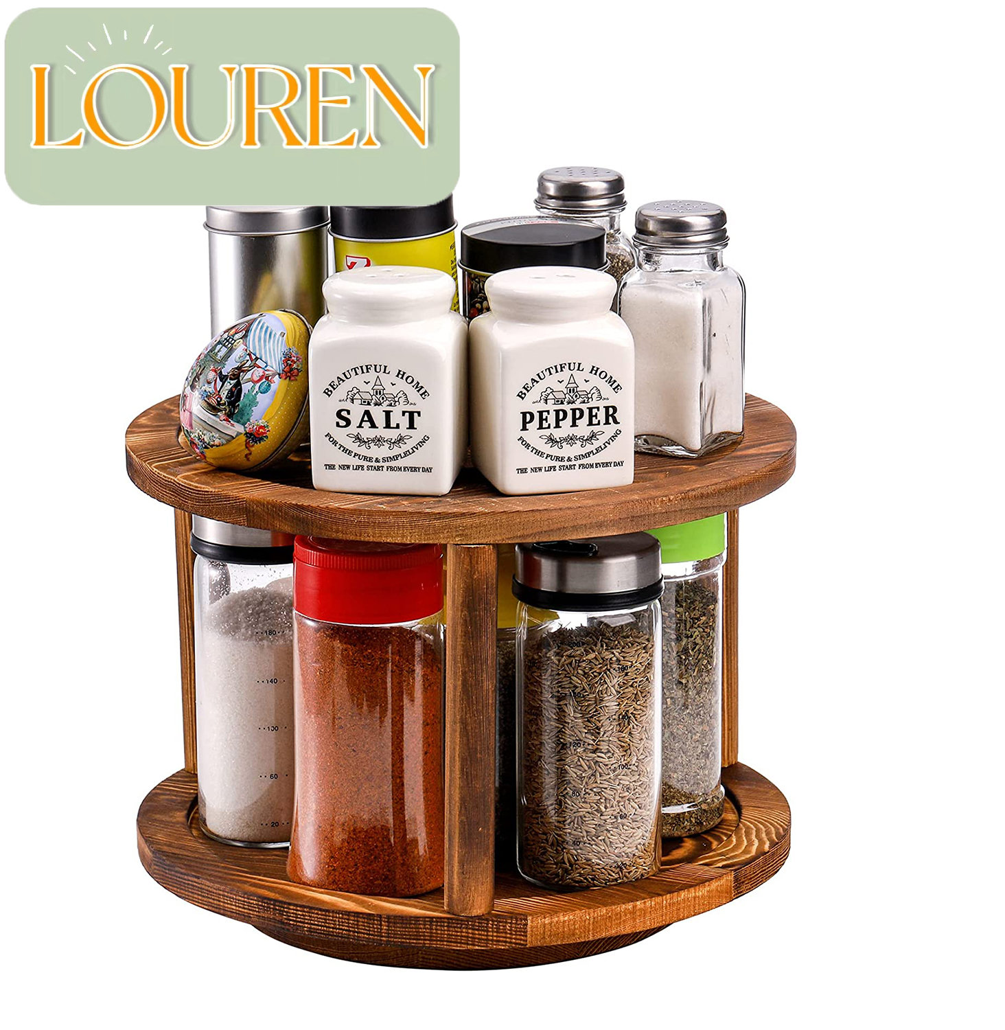 Tier Lazy Susan Spice Rack