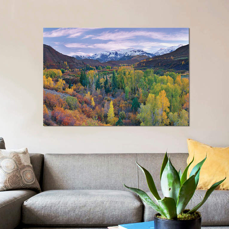 East Urban Home Quaking Aspen Forest In Autumn Snowmass Mountain Near Quaking Aspen Colorado Photographic Print On Canvas Wayfair