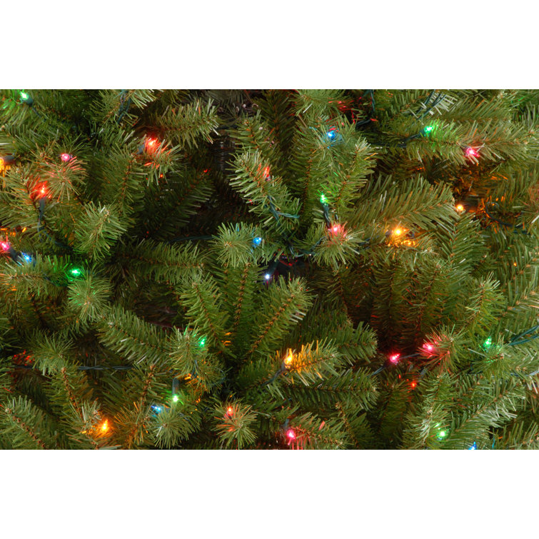 Three Posts Green Spruce Artificial Christmas Tree With Multi Color Lights Reviews Wayfair