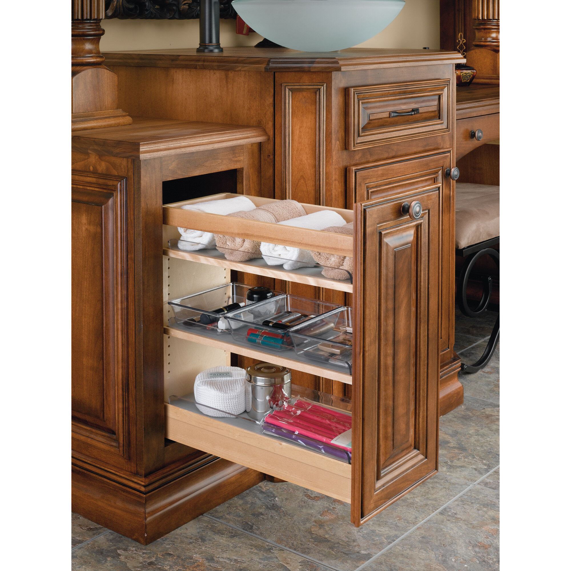 Rev A Shelf Wood Vanity Base Organizer Pull Out Pantry Wayfair