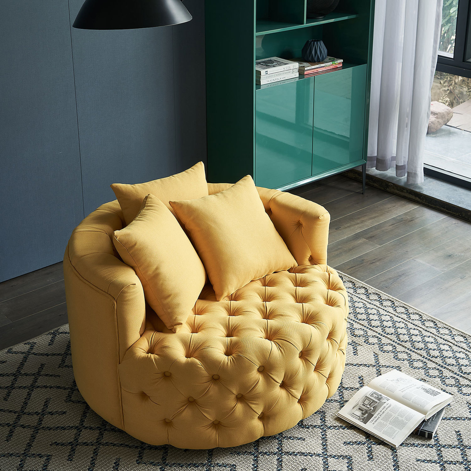 swivel bucket armchair