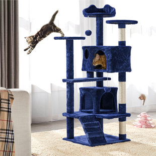 cat tree blue