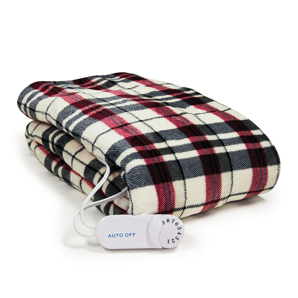 micro plush heated throw