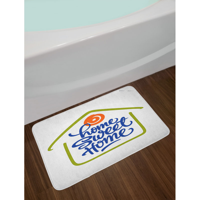 East Urban Home Ambesonne Home Sweet Home Bath Mat By Hand Drawn