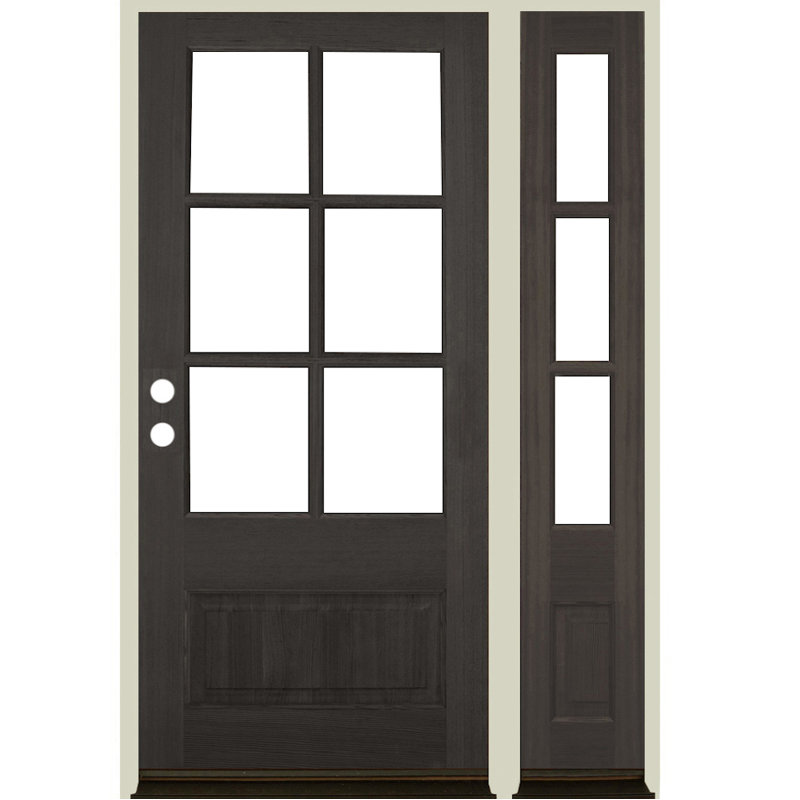Welcome Home Doors Sidelite Ready To Install Fir Prehung Front Entry Door Wayfair
