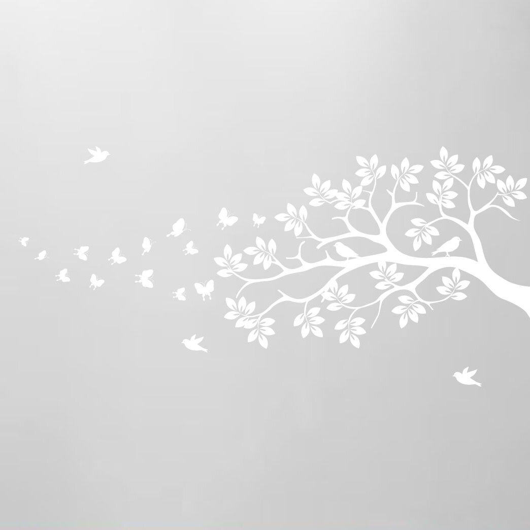 Isabelle & Max™ Tree Branch Butterfly Bird Vinyl Nursery Wall Decal ...