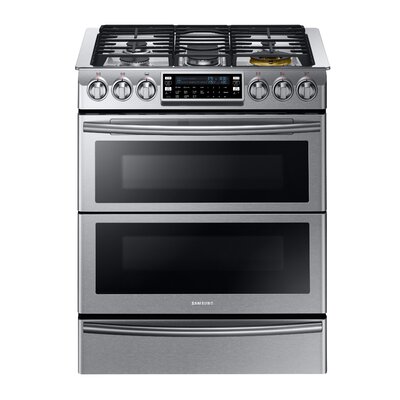 Samsung 30 5 8 Cu Ft Slide In Dual Fuel Range With Flex Duo And