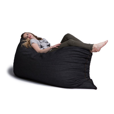 Denim Large Bean Bag Lounger Reviews Allmodern