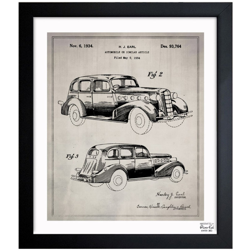 Oliver Gal Automobile I 1934 Wrapped Canvas Graphic Art Print On Canvas Wayfair