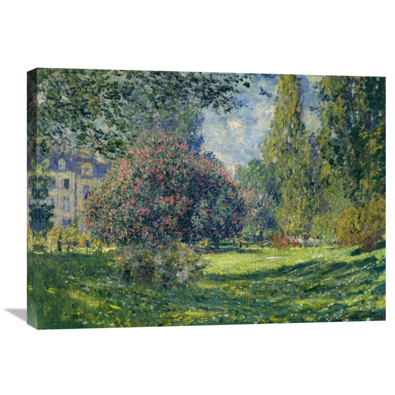 Global Gallery Le Parc Monceau Paris By Claude Monet Painting