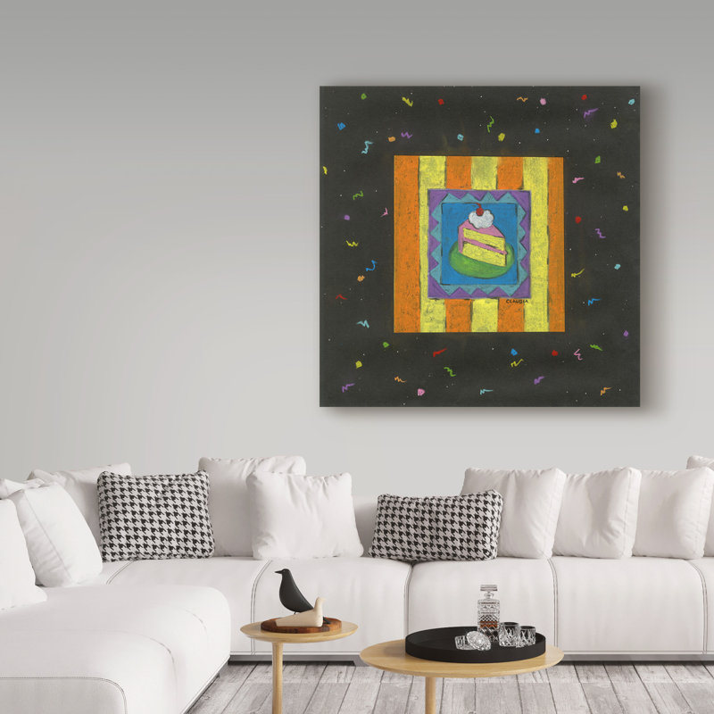 The Holiday Aisle Birthday Cake Centered Acrylic Painting Print