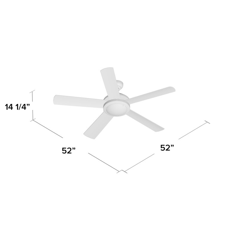 Latitude Run 52 Creslow 5 Blade Standard Ceiling Fan With Light