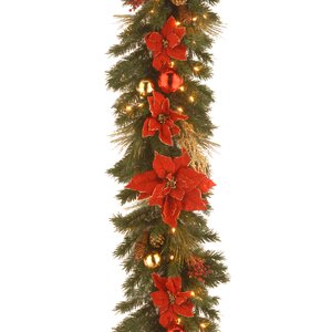 Pre-Lit Home Spun Garland