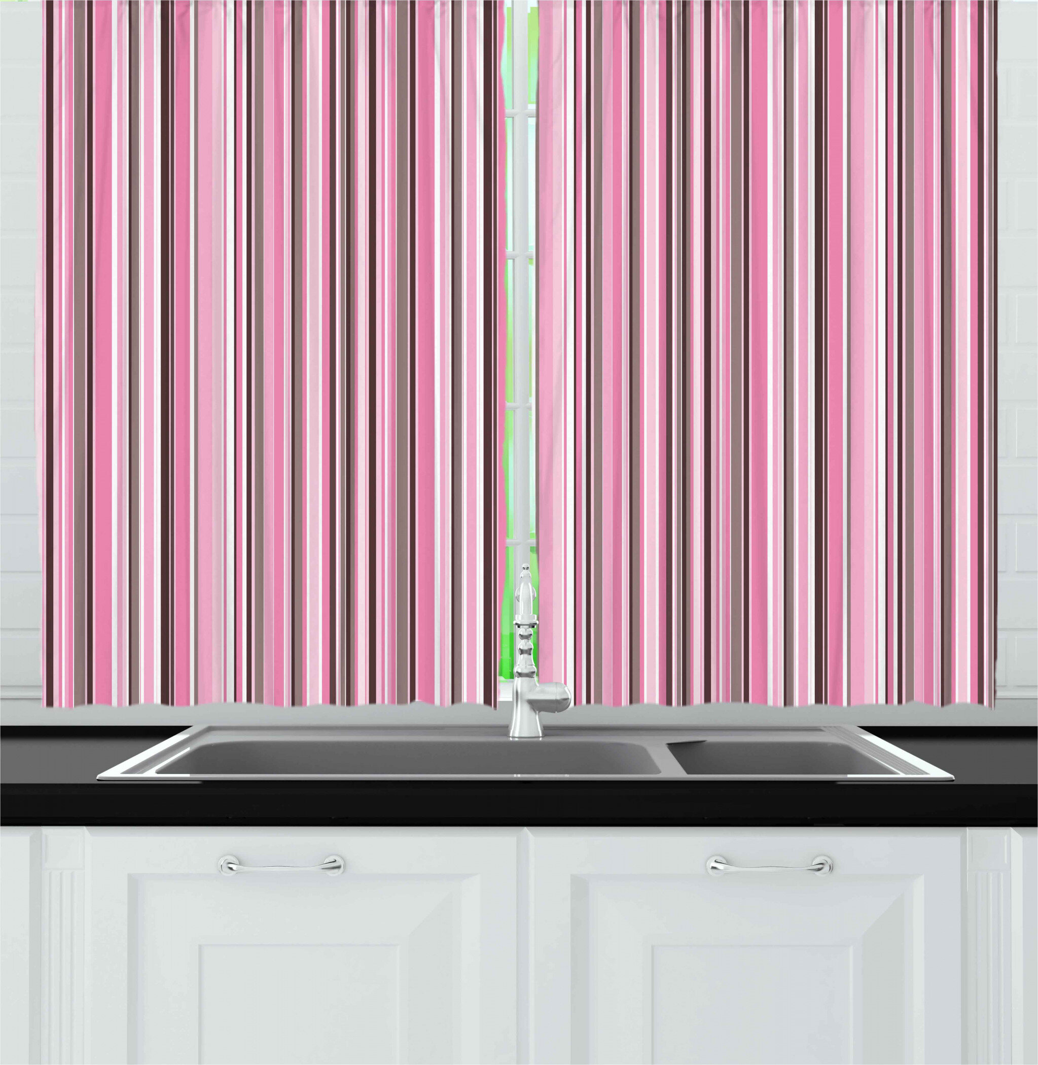 East Urban Home Modern Kitchen Curtain Wayfair