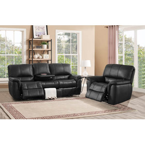 Averill Leather 2 Piece Living Room Set by Darby Home Co