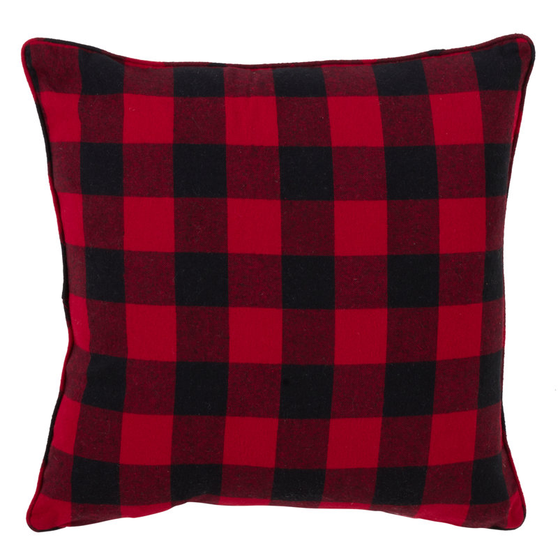 The Holiday Aisle Shaver Buffalo Plaid Big Snowflake Design Cotton