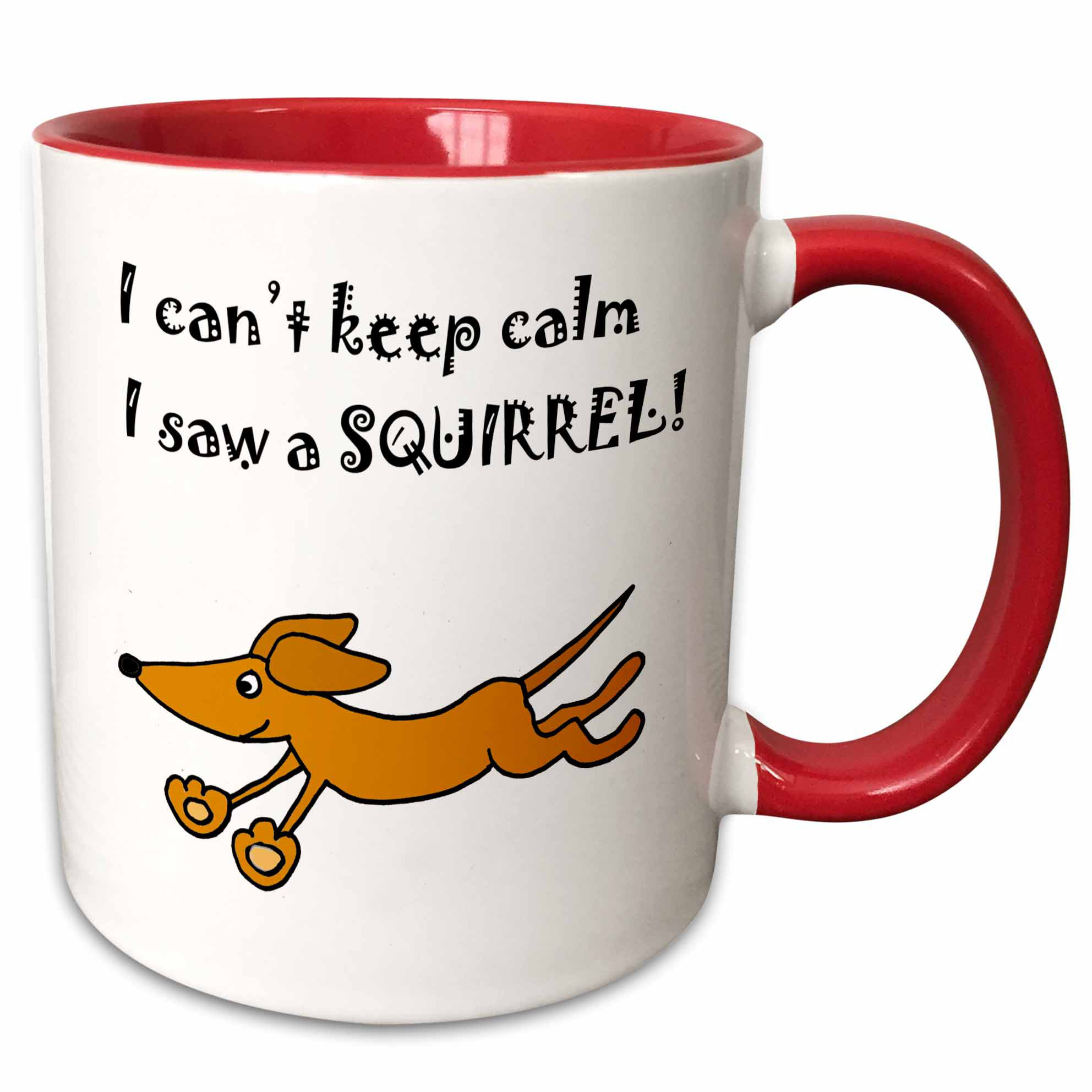 East Urban Home Funny Dachshund Dog Chasing Squirrel Coffee Mug Reviews Wayfair